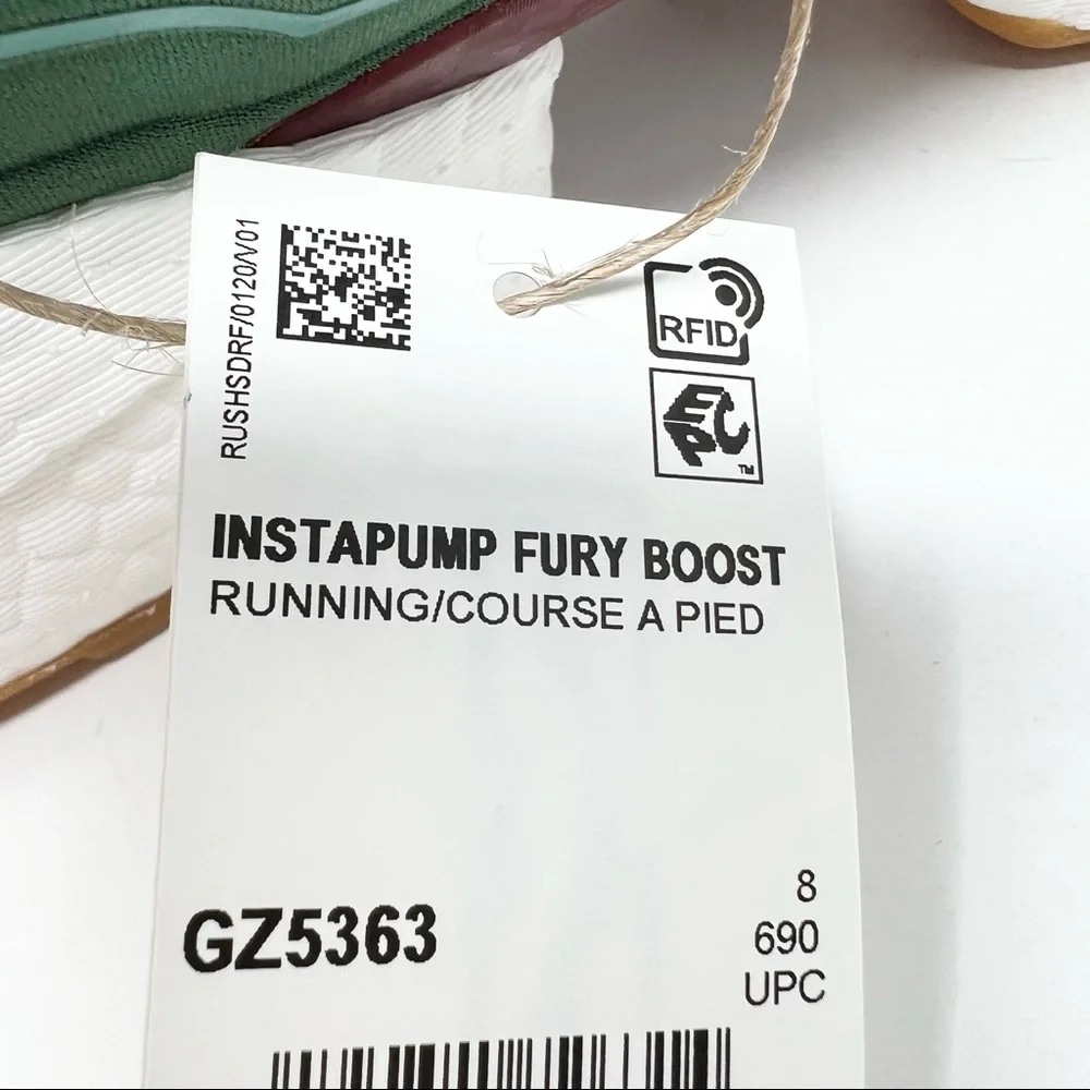 Reebok x adidas x BBC INSTAPUMP FURY BOOST GREEN Low Top Athletic Sneakers - Picture 11 of 15